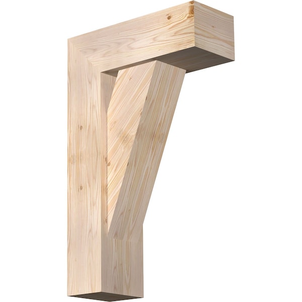 Ekena Millwork Traditional Craftsman Smooth Bracket w/ Offset Brace, Douglas Fir, 7 1/2"W x 20"D x 32"H BKT0806X20X32TRA04SDF - main